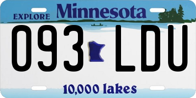 MN license plate 093LDU