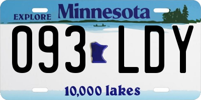 MN license plate 093LDY