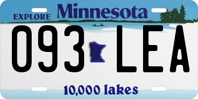 MN license plate 093LEA