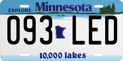MN license plate 093LED