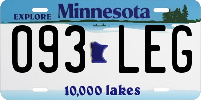 MN license plate 093LEG