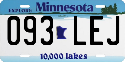 MN license plate 093LEJ