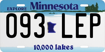 MN license plate 093LEP