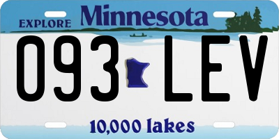 MN license plate 093LEV