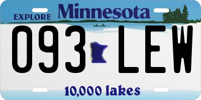 MN license plate 093LEW