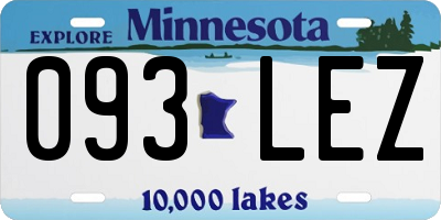 MN license plate 093LEZ