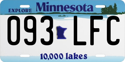 MN license plate 093LFC