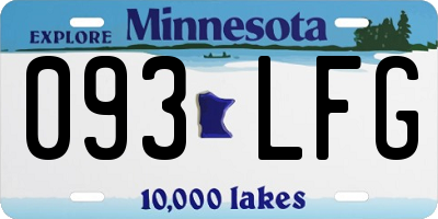 MN license plate 093LFG