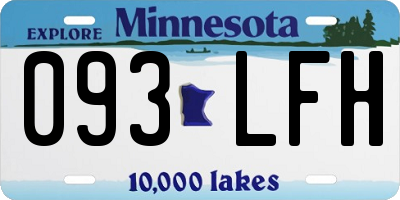 MN license plate 093LFH