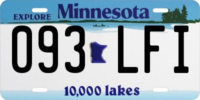 MN license plate 093LFI