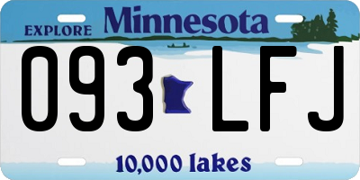 MN license plate 093LFJ