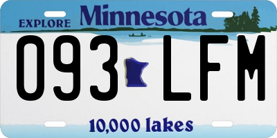 MN license plate 093LFM