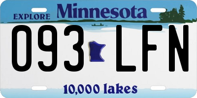 MN license plate 093LFN