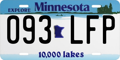 MN license plate 093LFP