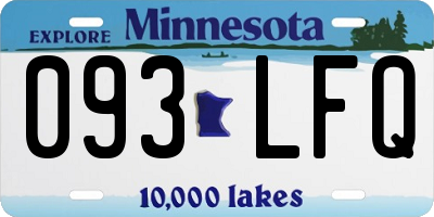 MN license plate 093LFQ