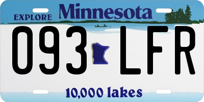 MN license plate 093LFR