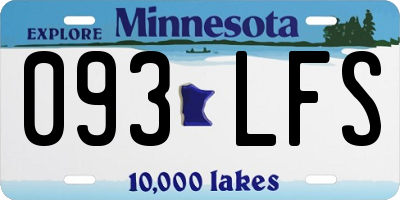 MN license plate 093LFS