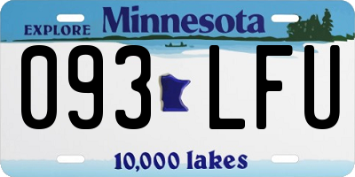 MN license plate 093LFU