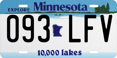 MN license plate 093LFV