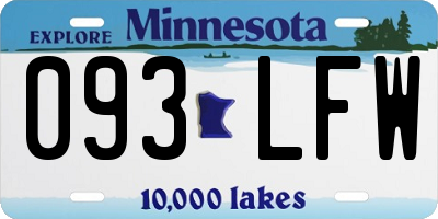MN license plate 093LFW