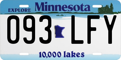 MN license plate 093LFY