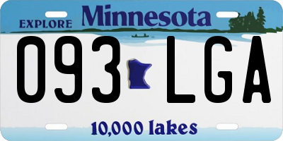 MN license plate 093LGA