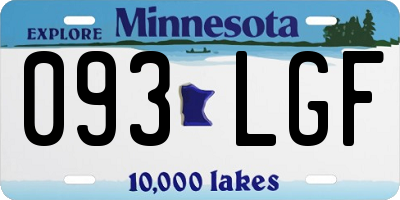 MN license plate 093LGF