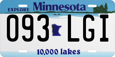 MN license plate 093LGI