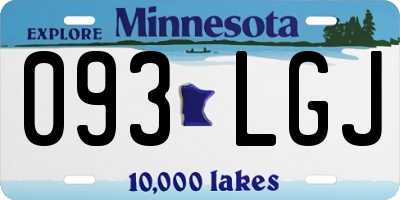 MN license plate 093LGJ