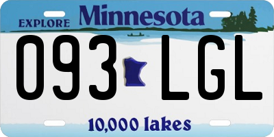 MN license plate 093LGL