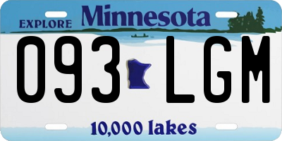 MN license plate 093LGM