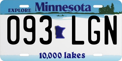 MN license plate 093LGN