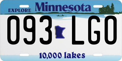 MN license plate 093LGO