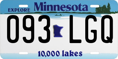 MN license plate 093LGQ