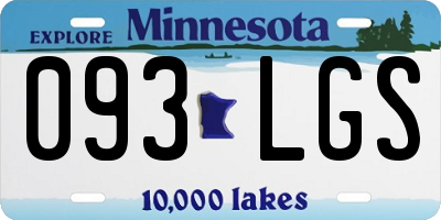 MN license plate 093LGS
