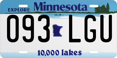 MN license plate 093LGU
