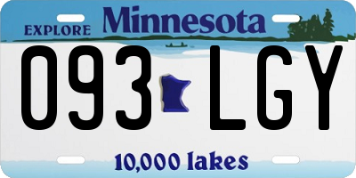 MN license plate 093LGY