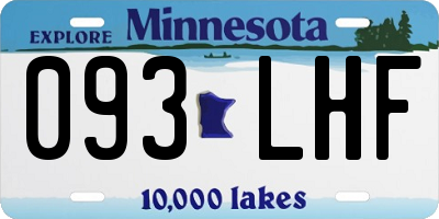 MN license plate 093LHF