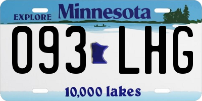 MN license plate 093LHG