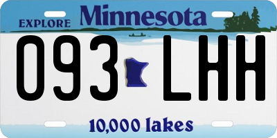 MN license plate 093LHH