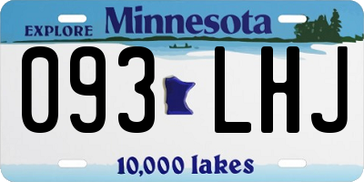 MN license plate 093LHJ