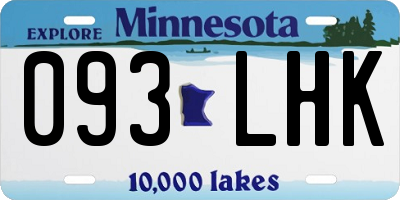 MN license plate 093LHK