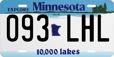 MN license plate 093LHL