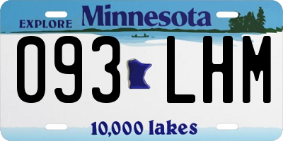 MN license plate 093LHM