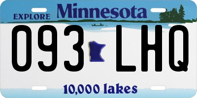 MN license plate 093LHQ