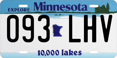 MN license plate 093LHV