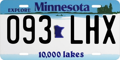 MN license plate 093LHX