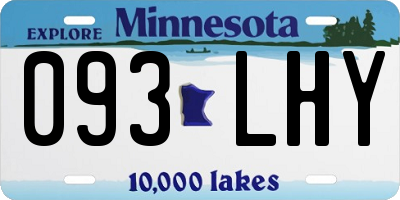 MN license plate 093LHY