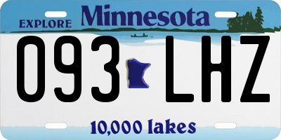 MN license plate 093LHZ