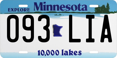 MN license plate 093LIA